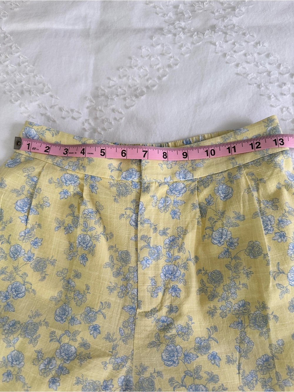 Yellow Floral Square-Neck 2 piece pant set. Top  medium and pants small. - Picture 11 of 16